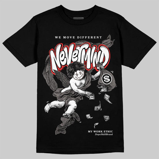 Jordan 4 Retro Cave Stone DopeSkill T-Shirt Nevermind Graphic Streetwear - Black