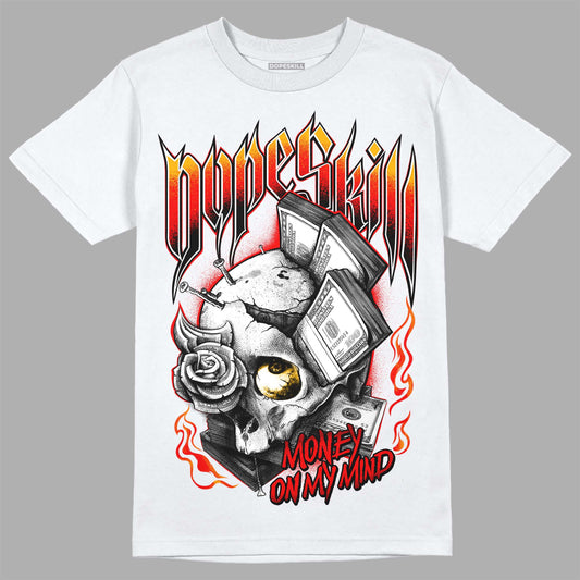 Red Sneakers DopeSkill T-Shirt Money On My Mind Graphic Streetwear - White