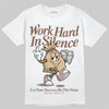 TAN Sneakers DopeSkill T-Shirt Work Hard In Silence Graphic Streetwear - White