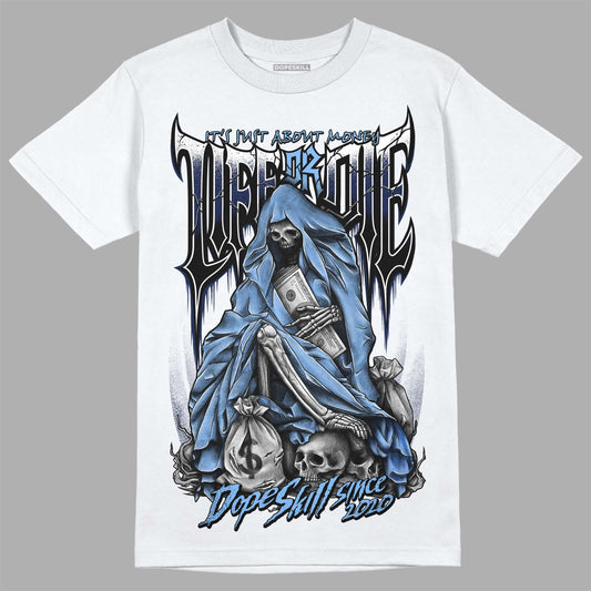 Jordan 5 Midnight Navy DopeSkill T-Shirt Life or Die Graphic Streetwear