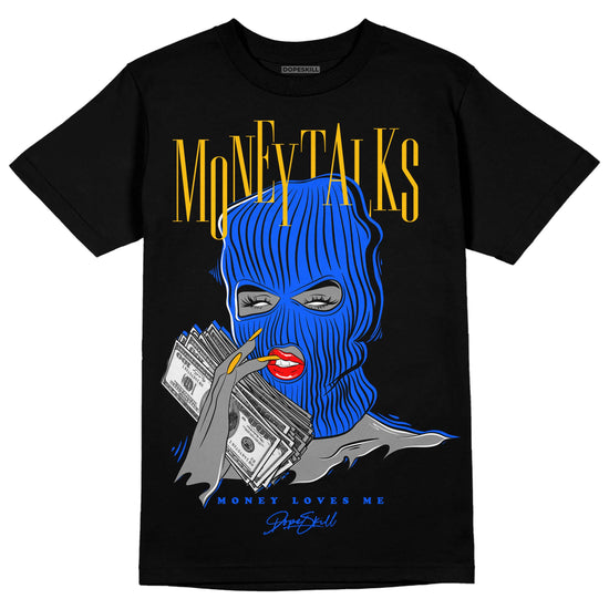 Royal Blue Sneakers DopeSkill T-Shirt Money Talks Graphic Streetwear - Black