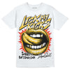 Yellow Sneakers DopeSkill T-Shirt Lick My Kicks Graphic Streetwear - White