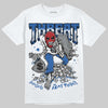 Jordan 3 "True Blue" DopeSkill T-Shirt Threat Graphic Streetwear - White