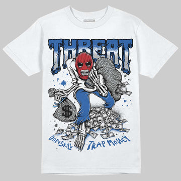 Jordan 3 "True Blue" DopeSkill T-Shirt Threat Graphic Streetwear - White