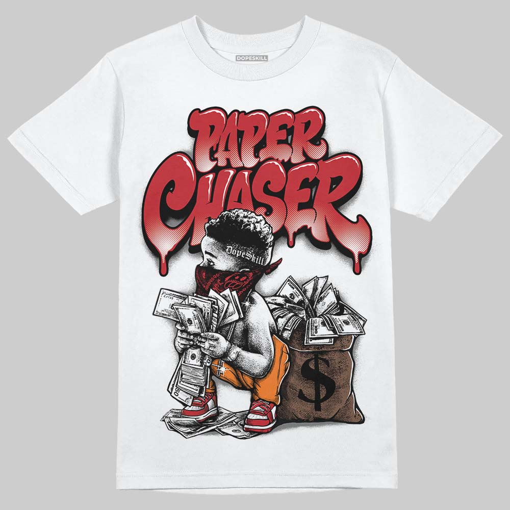 Jordan 1 Low OG "Chicago" DopeSkill T-Shirt Paper Chaser Boy Graphic Streetwear - White