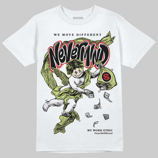 Jordan 5 “Luminous Green” DopeSkill T-Shirt Nevermind Graphic Streetwear - White 