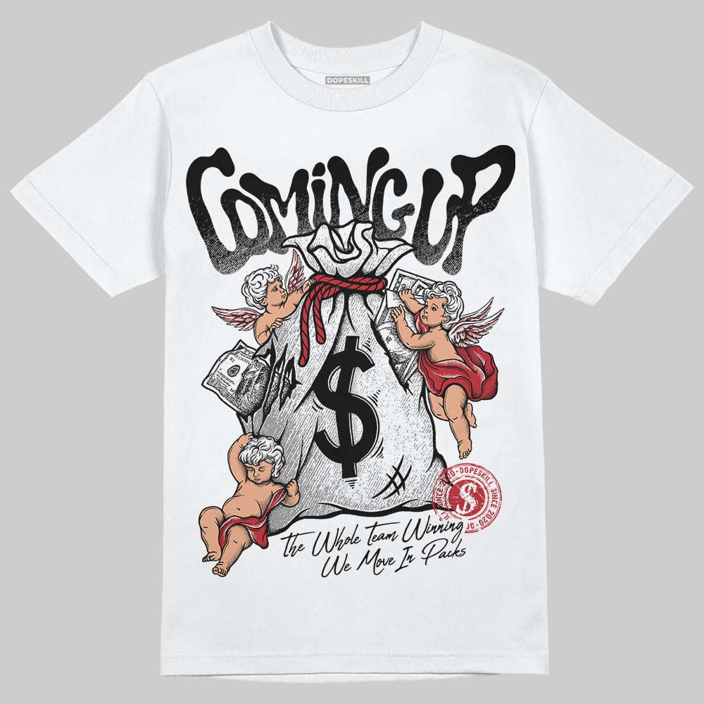 Jordan 14 Retro ‘Black Toe’ DopeSkill T-Shirt Money Bag Coming Up Graphic Streetwear - White