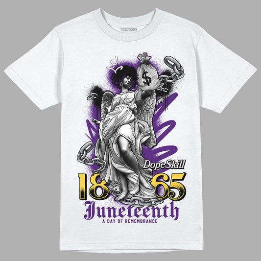 Jordan 12 “Field Purple” DopeSkill T-Shirt Juneteenth Graphic Streetwear - White