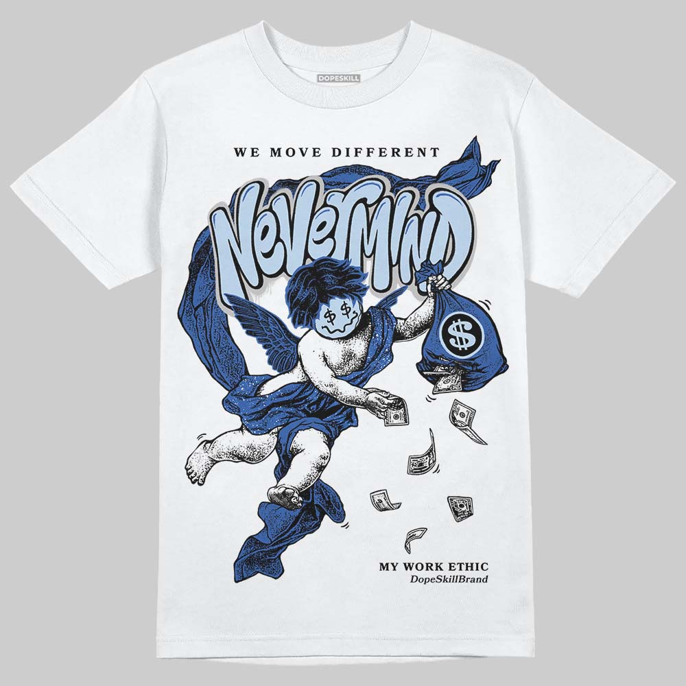 Awake NY x Jordan 5 Retro 'Black Racer Blue' DopeSkill T-Shirt Nevermind Graphic Streetwear - White