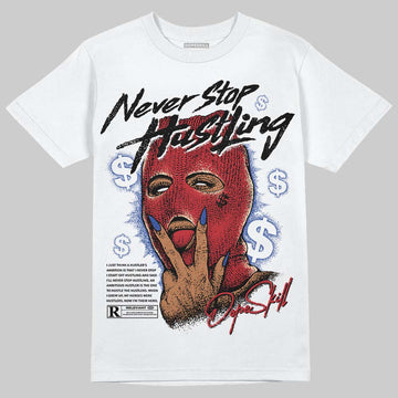 Jordan 4 “Rare Air” DopeSkill T-Shirt Never Stop Hustling Graphic Streetwear - White