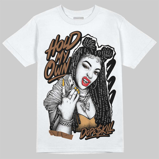 Jordan 1 High OG Black Metallic Gold DopeSkill T-Shirt New H.M.O Graphic Streetwear - White