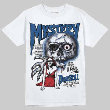 Jordan 1 Low OG “Storm Blue” DopeSkill T-Shirt Mystery Ghostly Grasp Graphic Streetwear - White