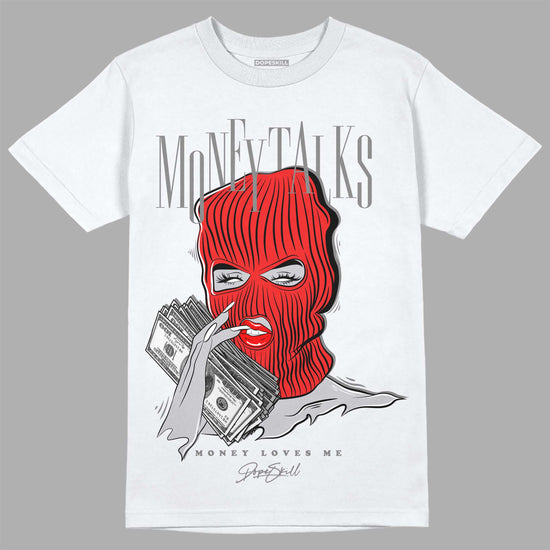 Grey Sneakers DopeSkill T-Shirt Money Talks Graphic Streetwear - White