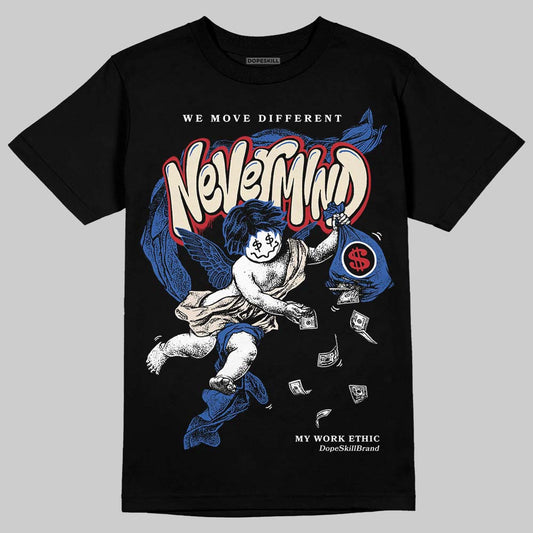 Jordan 1 Low Travis Scott x Fragment DopeSkill T-Shirt Nevermind Graphic Streetwear - Black