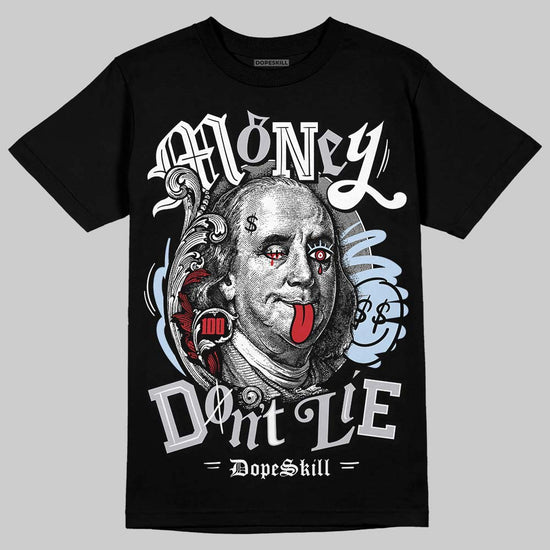 Jordan 5 Retro OG Black Metallic Reimagined DopeSkill T-Shirt Money Don't Lie Graphic Streetwear - Black