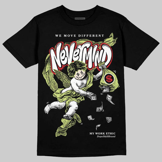 Jordan 5 “Luminous Green” DopeSkill T-Shirt Nevermind Graphic Streetwear - Black