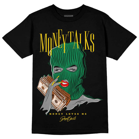 Green Sneakers DopeSkill T-Shirt Money Talks Graphic Streetwear - Black 