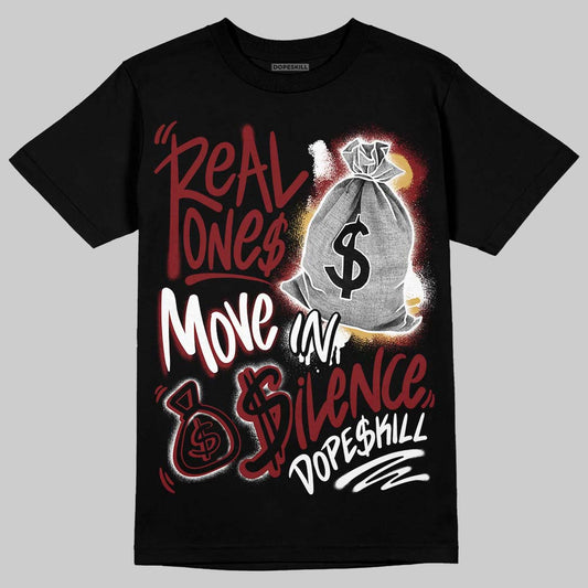 Dunk Low SE Sisterhood Sail Team Red W DopeSkill T-Shirt Real Ones Move In Silence Graphic Streetwear - Black