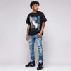Black University Blue 5s DopeSkill T-Shirt Trust God Graphic