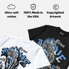 Black University Blue 5s DopeSkill T-Shirt True Love Will Kill You Graphic