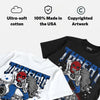 “True Blue” 3s DopeSkill T-Shirt Threat Graphic