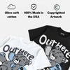Wolf Grey 5s DopeSkill T-Shirt Out Here Being Cute Graphic