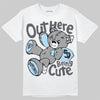 Jordan 5 Wolf Grey DopeSkill T-Shirt Out Here Being Cute Graphic Streetwear - White 