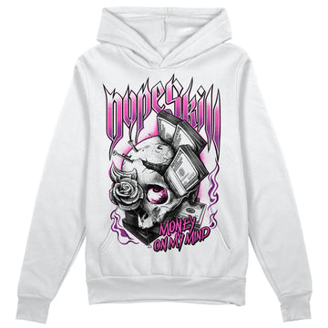 Jordan 4 GS “Hyper Violet” DopeSkill Hoodie Sweatshirt Money On My Mind Graphic Streetwear - White