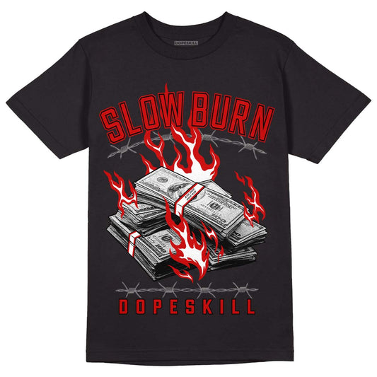 Jordan 1 Retro Low "Black Toe" DopeSkill T-Shirt Slow Burn Graphic Streetwear - Black