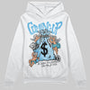 Jordan 11 Retro Legend Blue DopeSkill Hoodie Sweatshirt Money Bag Coming Up Graphic Streetwear - White