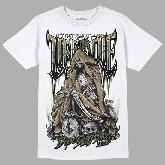 Air Max 90 Ballistic Neutral Olive DopeSkill T-Shirt Life or Die Graphic Streetwear - White 