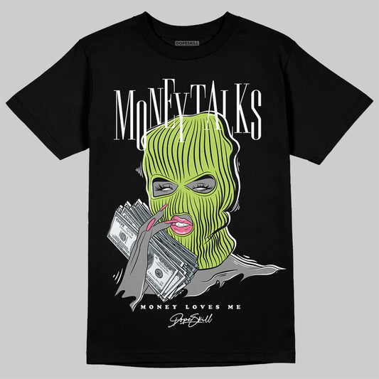 Jordan 13 Retro Bright Cactus DopeSkill T-Shirt Money Talks Graphic Streetwear - Black