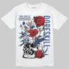 Jordan Spizike Low “Storm Blue” DopeSkill T-Shirt Side Hustle Graphic Streetwear - White