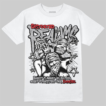 Jordan 4 OG “White Cement” DopeSkill T-Shirt Distorted Realms Graphic Streetwear - White