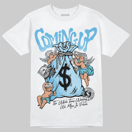 Jordan 11 Retro Legend Blue DopeSkill T-Shirt Money Bag Coming Up Graphic Streetwear - White