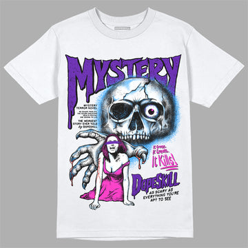 Dunk Low Championship Court Purple DopeSkill T-Shirt Mystery Ghostly Grasp Graphic Streetwear - White