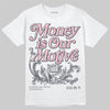 Air Max 95 OG “Pink Foam” DopeSkill T-Shirt Money Is Our Motive Typo Graphic Streetwear - White