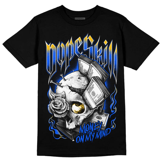 Royal Blue Sneakers DopeSkill T-Shirt Money On My Mind Graphic Streetwear - Black