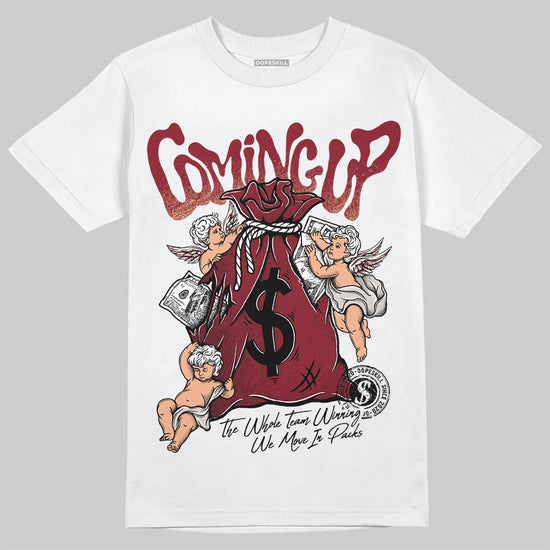 Adidas SAMBA OG ‘Collegiate Burgundy’ DopeSkill T-Shirt Money Bag Coming Up Graphic Streetwear - White