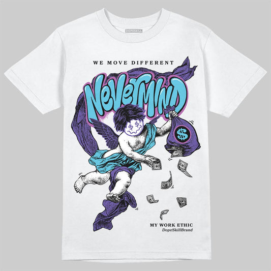 Jordan 8 Retro 'Aqua' 2025 DopeSkill T-Shirt Nevermind Graphic Streetwear - White