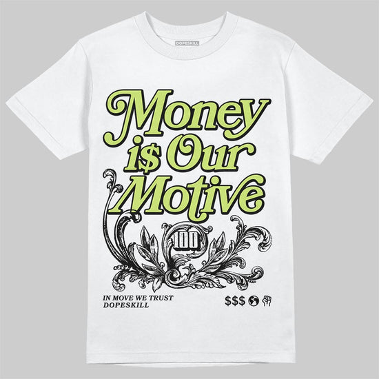 Chase B x Travis Scott x Jordan Jumpman Jack DopeSkill T-Shirt Money Is Our Motive Typo Graphic Streetwear - White