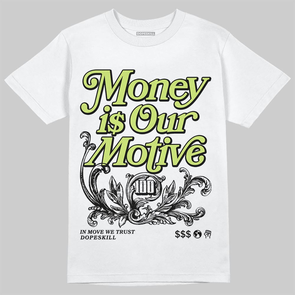 Chase B x Travis Scott x Jordan Jumpman Jack DopeSkill T-Shirt Money Is Our Motive Typo Graphic Streetwear - White