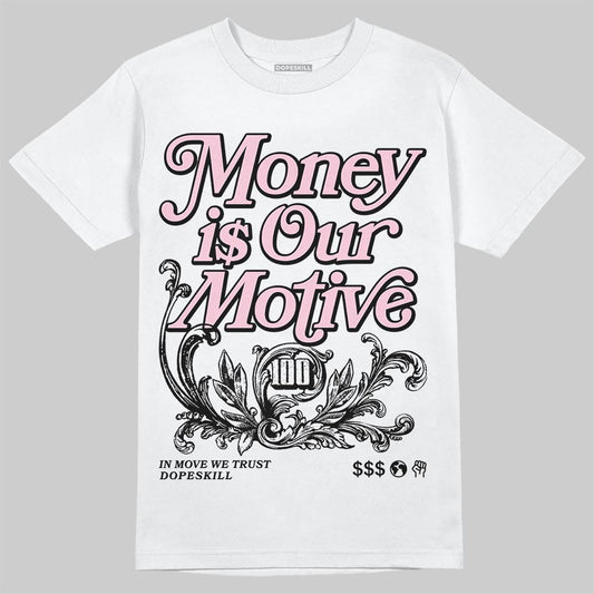 Jordan 5 OG “35th Anniversary” DopeSkill T-Shirt Money Is Our Motive Typo Graphic Streetwear - White