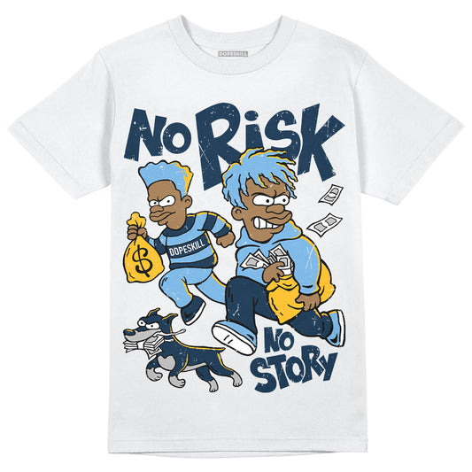 Jordan 1 High OG “First in Flight” DopeSkill T-Shirt No Risk No Story Graphic Streetwear - White