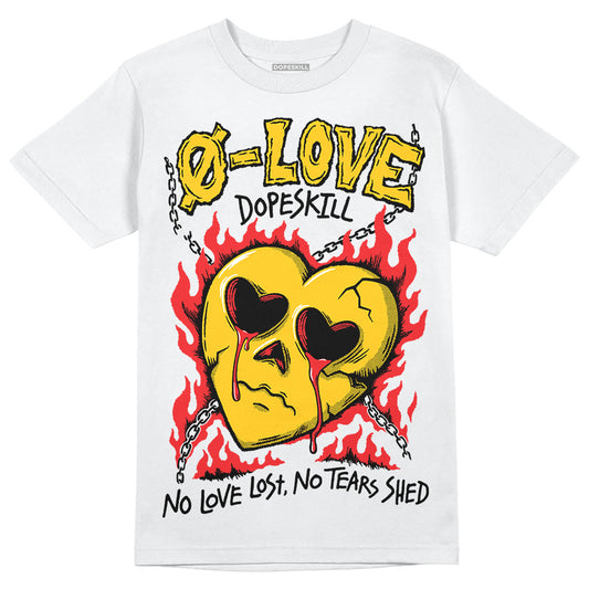 Yellow Sneakers DopeSkill T-Shirt Crying Heart Graphic Streetwear - White