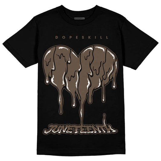 Jordan 1 Retro High OG Palomino DopeSkill T-Shirt Juneteenth Heart Graphic Streetwear - Black