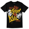 Yellow Sneakers DopeSkill T-Shirt No Money No Love Typo Graphic Streetwear - Black