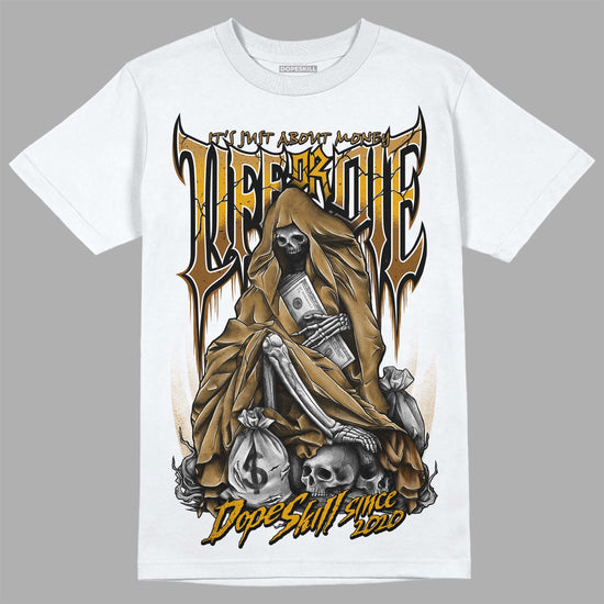 Jordan 13 Wheat 2023 DopeSkill T-Shirt Life or Die Graphic Streetwear - White 