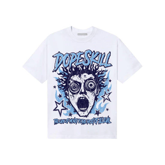 University Blue Sneakers DopeSkill T-Shirt Root of Evil Graphic Streetwear - WHite