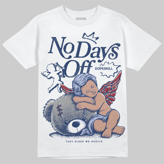 Jordan 6 Retro 'White And Midnight Navy' DopeSkill T-Shirt New No Days Off Graphic Streetwear - White